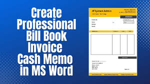 Invoice/Bill Book