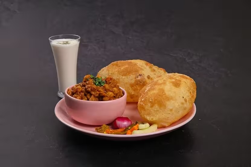 Chole Bhature With Masala Buttermilk Combo