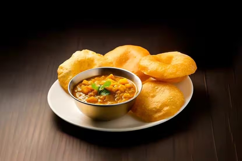 Aloo Gravy Sabji [250 Ml] With 4 Poori