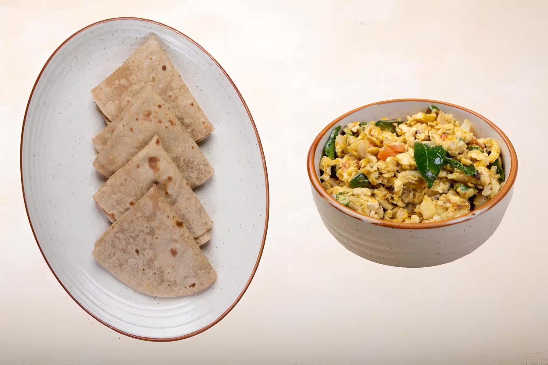 Chapati (4 pcs) Served with Egg Bhurji