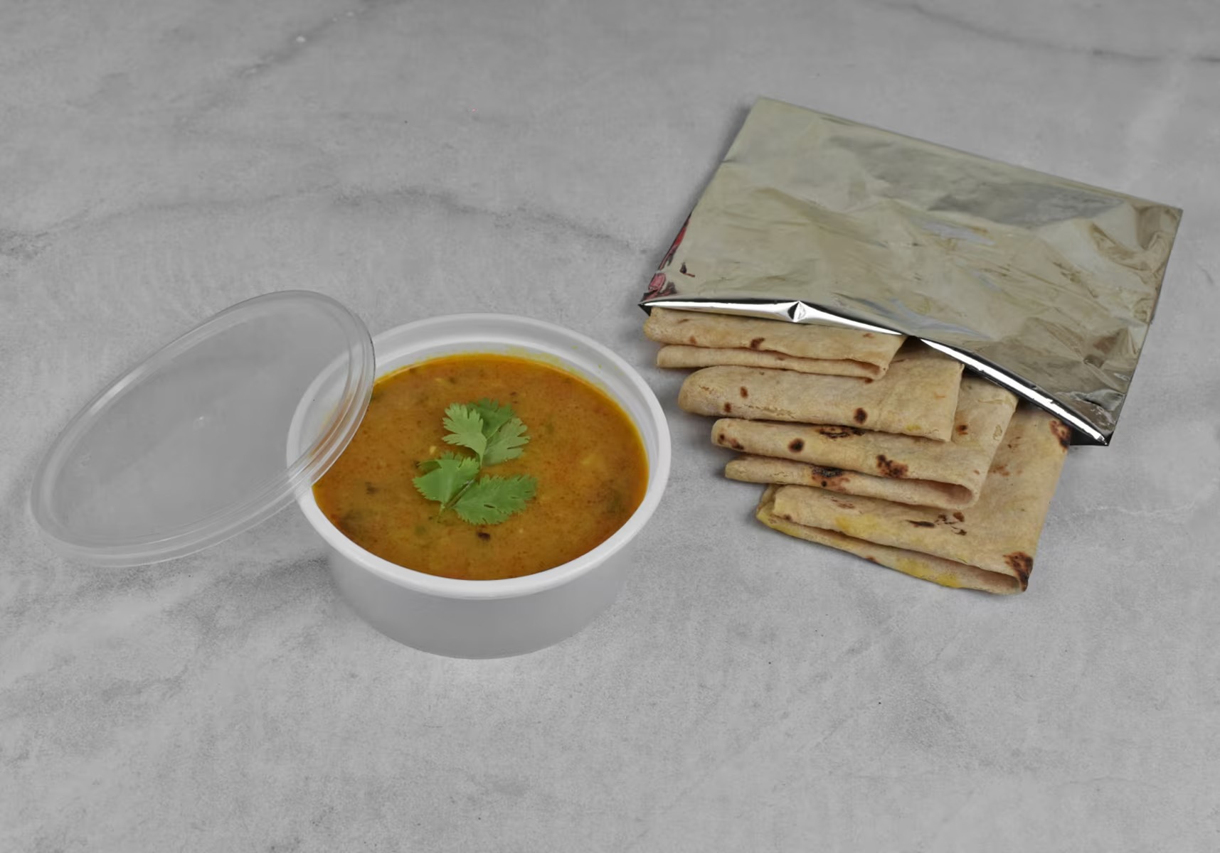 Chapati (4 pcs) + Yellow Dal Combo