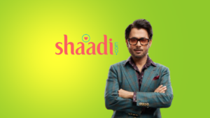 Anupam Mittal with shaadi.com logo