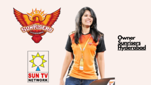  Kavya Maran image with logos of sun tv , and sunridges hyderabad