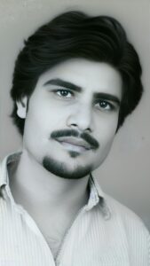 An old potrait black and white image of amar singh chamkila