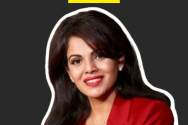 Image of namita Thapar with title text saying millionare businesswomen with net worth of 600 crores